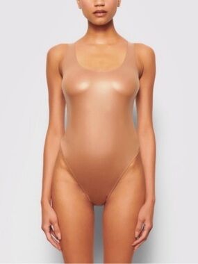 Skims wet tan bodysuit